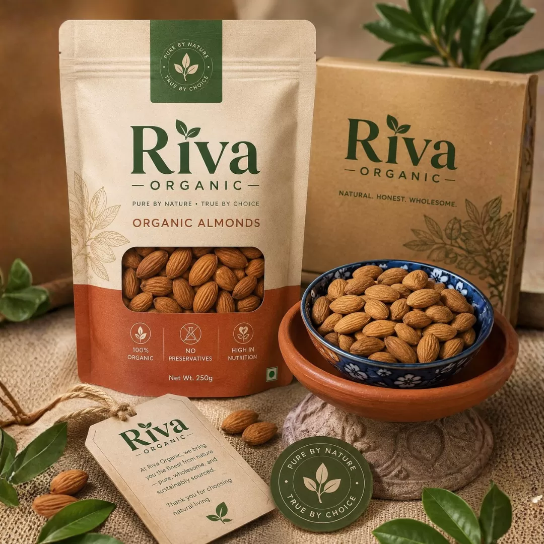 RIVA ORGANIC Premium Almonds (Badam)